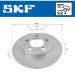 SKF VKBD 90361 S2 - Jeu de 2 disques de frein arrière