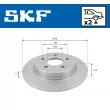 SKF VKBD 90364 S2 - Jeu de 2 disques de frein arrière