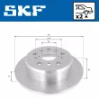 SKF VKBD 90451 S2 - Jeu de 2 disques de frein arrière