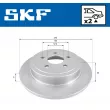 SKF VKBD 90653 S2 - Jeu de 2 disques de frein arrière