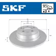 SKF VKBD 90698 S2 - Jeu de 2 disques de frein arrière