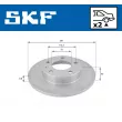 SKF VKBD 90770 S2 - Jeu de 2 disques de frein arrière