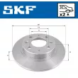 SKF VKBD 90884 S2 - Jeu de 2 disques de frein arrière