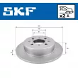 SKF VKBD 91096 S2 - Jeu de 2 disques de frein arrière