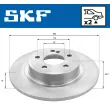 SKF VKBD 91148 S2 - Jeu de 2 disques de frein arrière