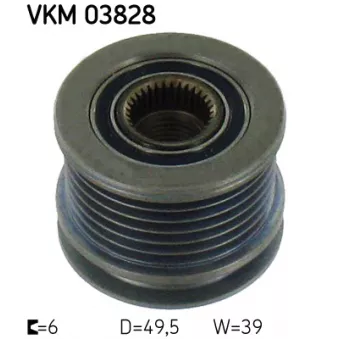 Poulie roue libre, alternateur SKF VKM 03828