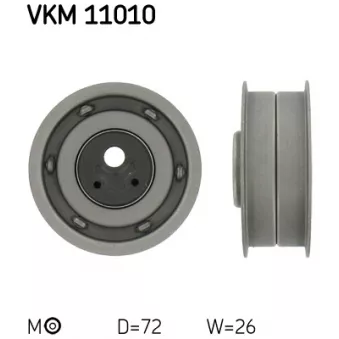 SKF VKM 11010 - Poulie-tendeur, courroie crantée