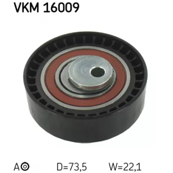 Poulie-tendeur, courroie crantée SKF VKM 16009
