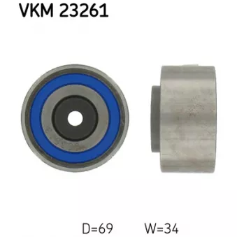 Poulie renvoi/transmission, courroie de distribution SKF VKM 23261