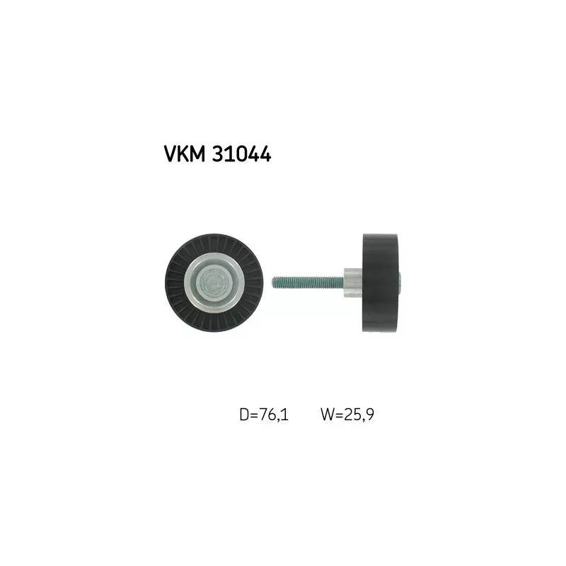 Poulie renvoi/transmission, courroie trapézoïdale à nervures SKF VKM 31044 - Visuel 1