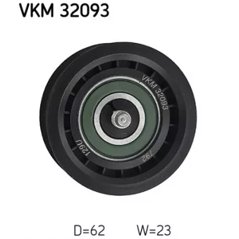 SKF VKM 32093 - Poulie renvoi/transmission, courroie trapézoïdale à nervures