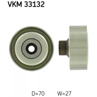 Poulie renvoi/transmission, courroie trapézoïdale à nervures SKF VKM 33132