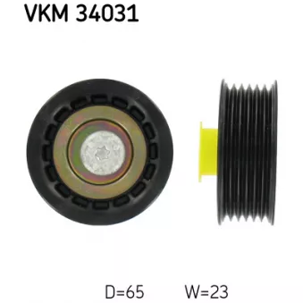 Poulie renvoi/transmission, courroie trapézoïdale à nervures SKF OEM 1128896