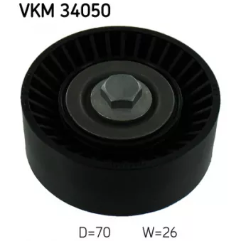 Poulie renvoi/transmission, courroie trapézoïdale à nervures SKF OEM 4S7Q19A216JA