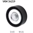 SKF VKM 34219 - Poulie renvoi/transmission, courroie trapézoïdale à nervures