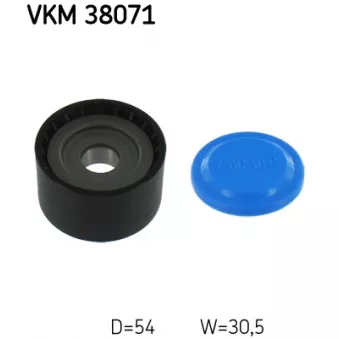 Poulie renvoi/transmission, courroie trapézoïdale à nervures SKF VKM 38071