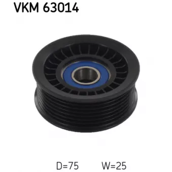 Poulie renvoi/transmission, courroie trapézoïdale à nervures SKF OEM 31190RNA003