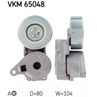 Poulie-tendeur, courroie trapézoïdale à nervures SKF VKM 65048