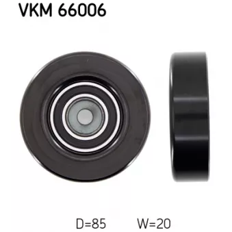 SKF VKM 66006 - Poulie renvoi/transmission, courroie trapézoïdale à nervures