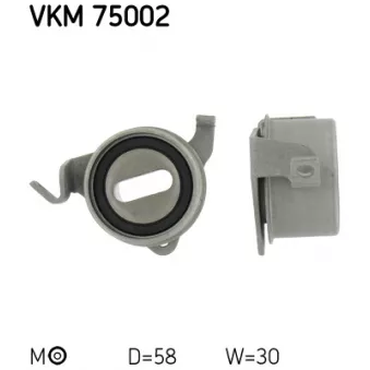 SKF VKM 75002 - Poulie-tendeur, courroie crantée