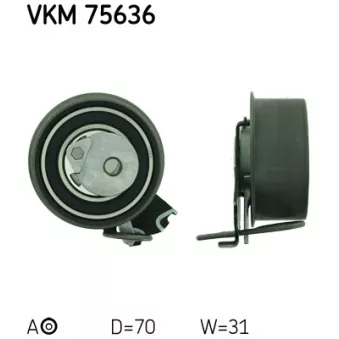 SKF VKM 75636 - Poulie-tendeur, courroie crantée