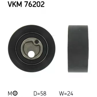 Poulie-tendeur, courroie crantée SKF VKM 76202