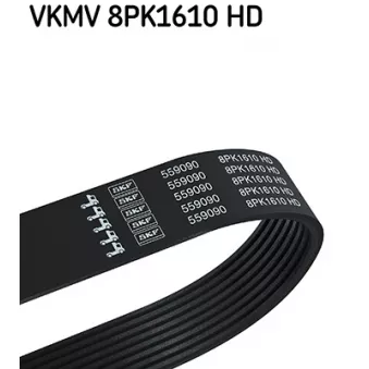 Courroie trapézoïdale à nervures SKF VKMV 8PK1610 HD