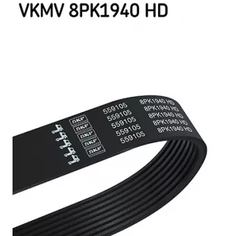 Courroie trapézoïdale à nervures SKF VKMV 8PK1940 HD