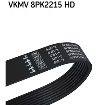 Courroie trapézoïdale à nervures SKF VKMV 8PK2215 HD