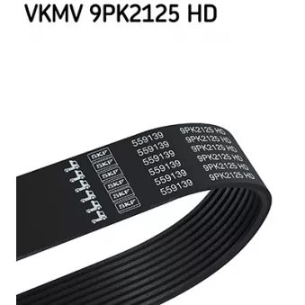 Courroie trapézoïdale à nervures SKF VKMV 9PK2125 HD