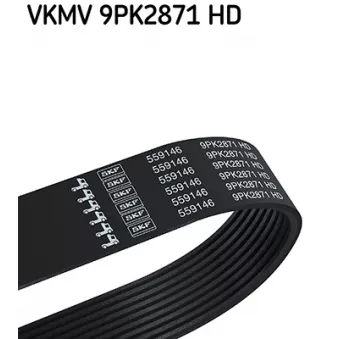 SKF VKMV 9PK2871 HD - Courroie trapézoïdale à nervures