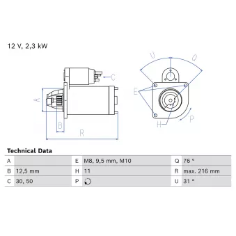 Démarreur BOSCH 0 986 026 100