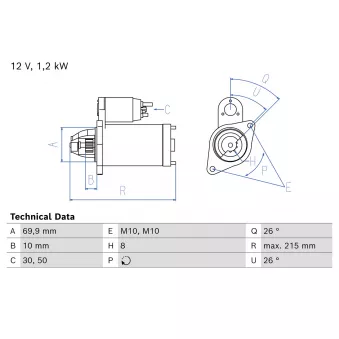 BOSCH 0 986 026 180 - Démarreur