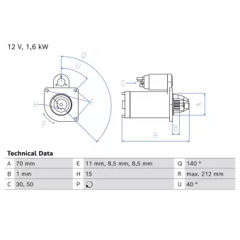 Démarreur BOSCH OEM 12417645979