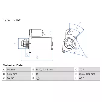Démarreur BOSCH OEM 2810037020