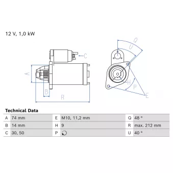 Démarreur BOSCH OEM 2810021022