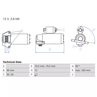 Démarreur BOSCH OEM 1720325