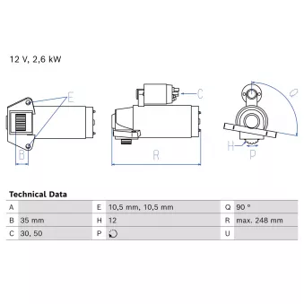 Démarreur BOSCH OEM 1720327