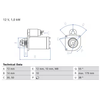 Démarreur BOSCH OEM 9688477380