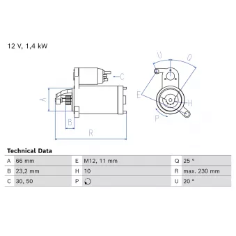 Démarreur BOSCH OEM 079911021GX