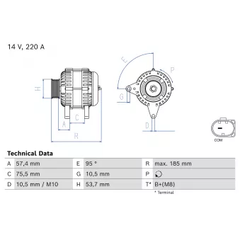 BOSCH 0 986 084 840 - Alternateur