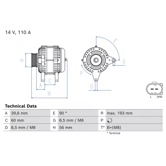 Alternateur BOSCH OEM 03P903023F