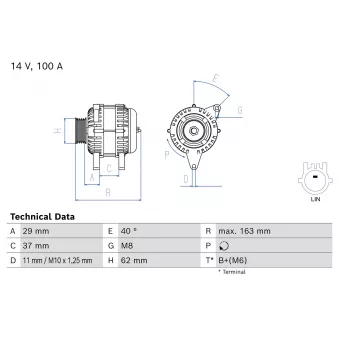 Alternateur BOSCH OEM 270600Y160