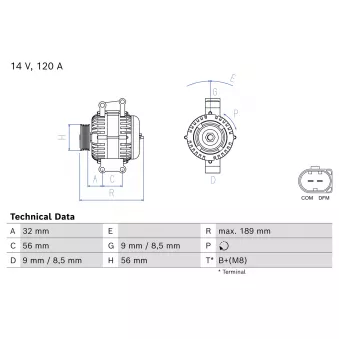 Alternateur BOSCH OEM A2711540902