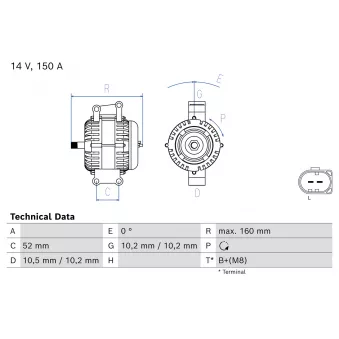Alternateur BOSCH OEM 6G9N10300LA