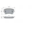 BOSCH 0 986 424 056 - Jeu de 4 plaquettes de frein arrière