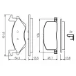BOSCH 0 986 424 264 - Jeu de 4 plaquettes de frein avant