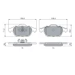 BOSCH 0 986 424 443 - Jeu de 4 plaquettes de frein avant