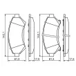 BOSCH 0 986 424 466 - Jeu de 4 plaquettes de frein avant