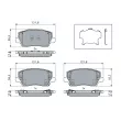 BOSCH 0 986 460 078 - Jeu de 4 plaquettes de frein avant
